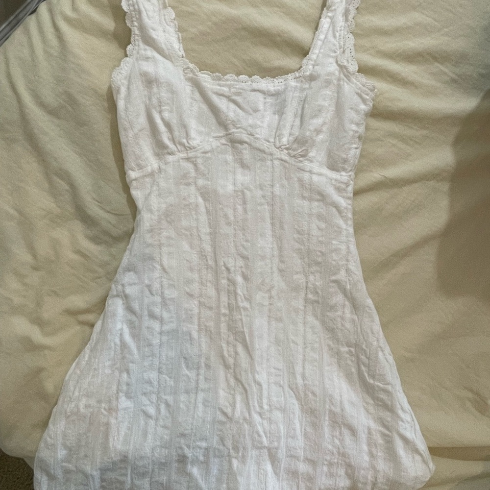 Princess Polly White Lace Trim Dress